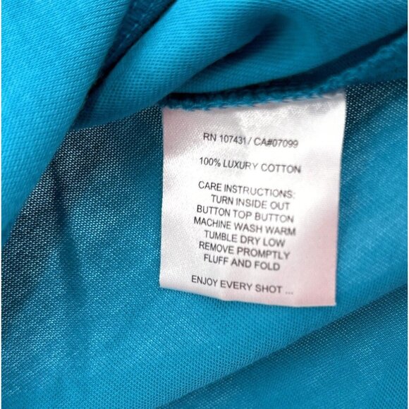 LinkSoul Tempus Fugit Blue NBC Golf Polo Shirt Luxury Mens Sz L - Picture 3 of 6